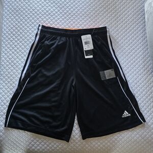 Adidas Men's Athletic Shorts Black with White Accents